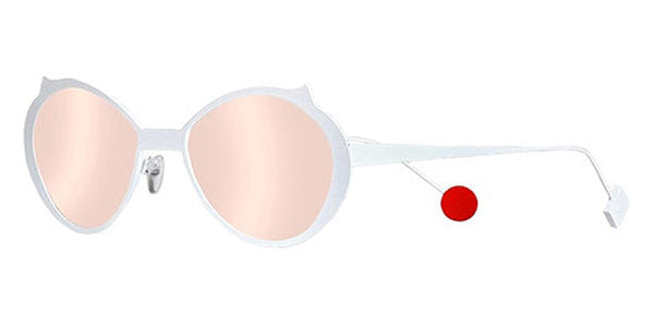 Sabine Be® Mini Be Cat'S Slim Sun SB Mini Be Cat'S Slim Sun 123 49 - Satin White Sunglasses