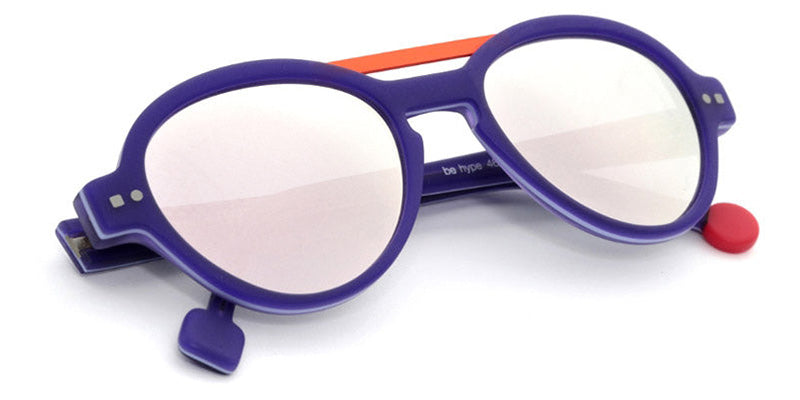Sabine Be® Mini Be Hype Sun T49 SB Mini Be Hype Sun T49 28 49 - Matte Purple / Satin Neon Orange Sunglasses