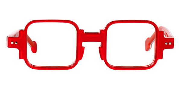 Sabine Be® Mini Be Square Swell SB Mini Be Square Swell 169 - Shiny Translucent Red / White / Shiny Orange Eyeglasses