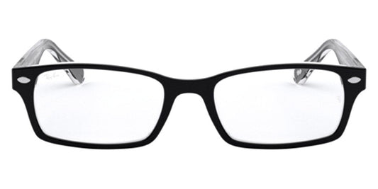 Ray-Ban® RX5206 RX5206 2034 52 - Black On Transparent Eyeglasses