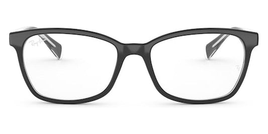 Ray-Ban® RX5362 RX5362 2034 52 - Black On Transparent Eyeglasses