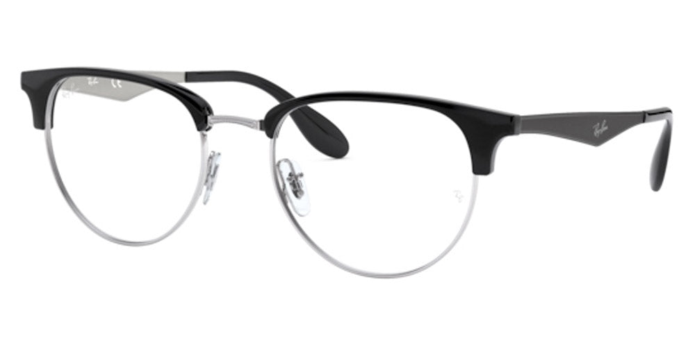 Ray-Ban® RX6396 RX6396 2932 53 - Black on Silver Eyeglasses