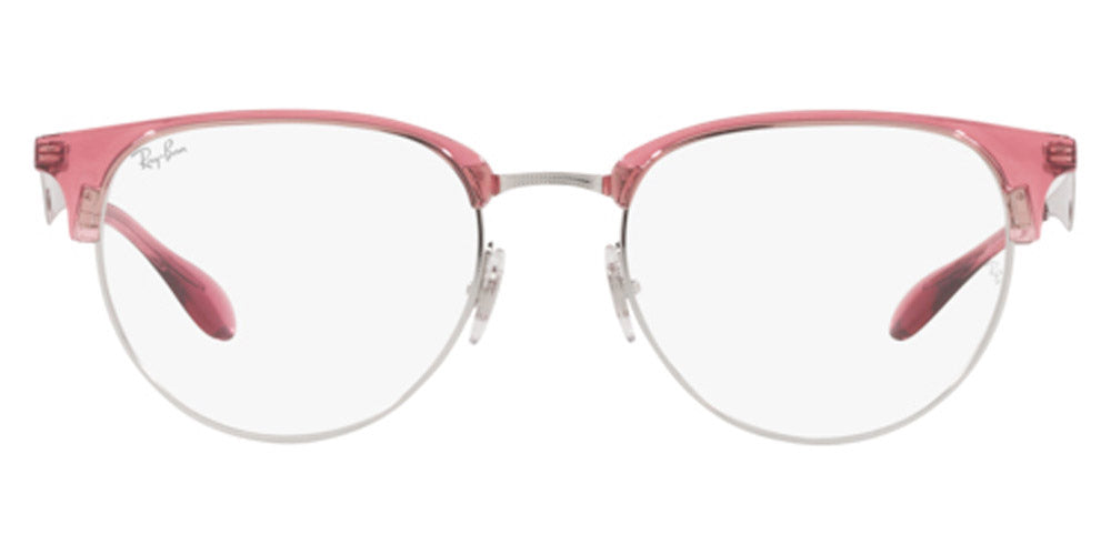 Ray-Ban® RX6396 RX6396 3131 51 - Transparent Red on Silver Eyeglasses