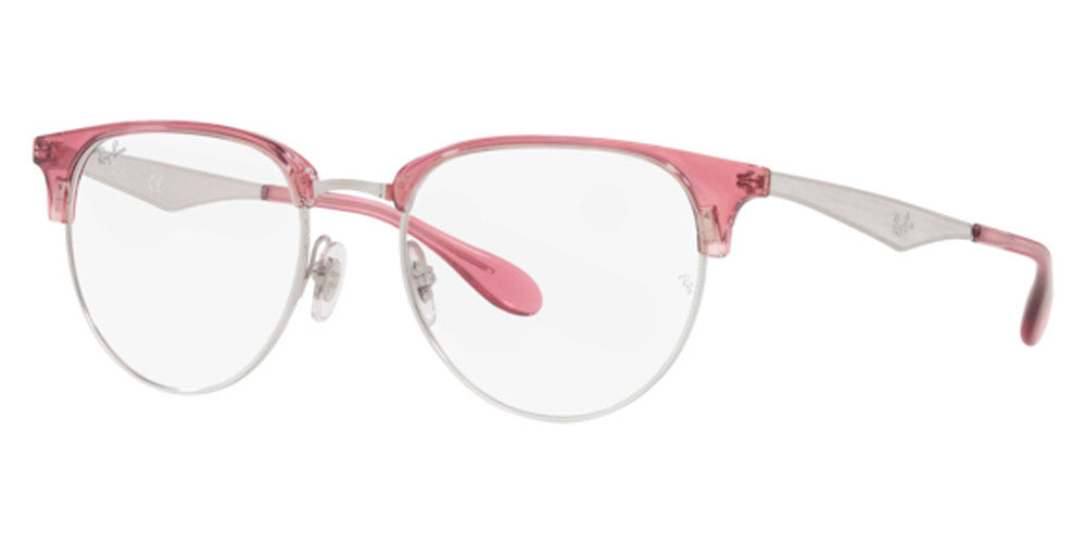 Ray-Ban® RX6396 RX6396 3131 53 - Transparent Red on Silver Eyeglasses