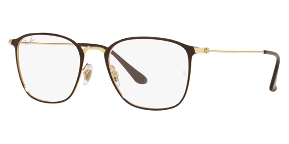 Ray-Ban® RX6466 RX6466 2905 51 - Brown On Gold Eyeglasses