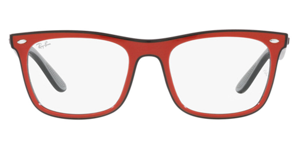 Ray-Ban® RX7209 RX7209 8212 53 - Red Black Gray Eyeglasses