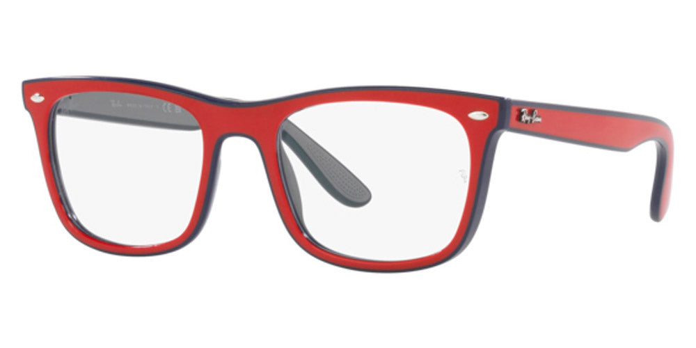 Ray-Ban® RX7209 RX7209 8215 55 - Red Blue Gray Eyeglasses