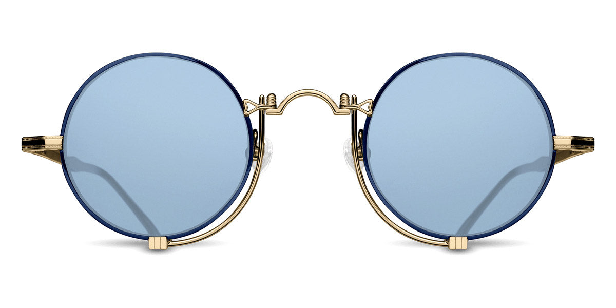 Matsuda® 10601H MTD 10601H Brushed Gold/Navy/Cobalt Blue 45 - Brushed Gold/Navy / Cobalt Blue Sunglasses