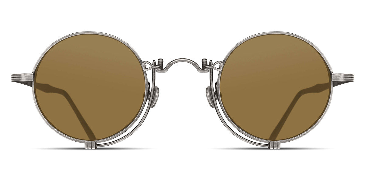 Matsuda® 10601H MTD 10601H Ant Slvr/Cf Brn 45 - Antique Silver / Café Brown Sunglasses