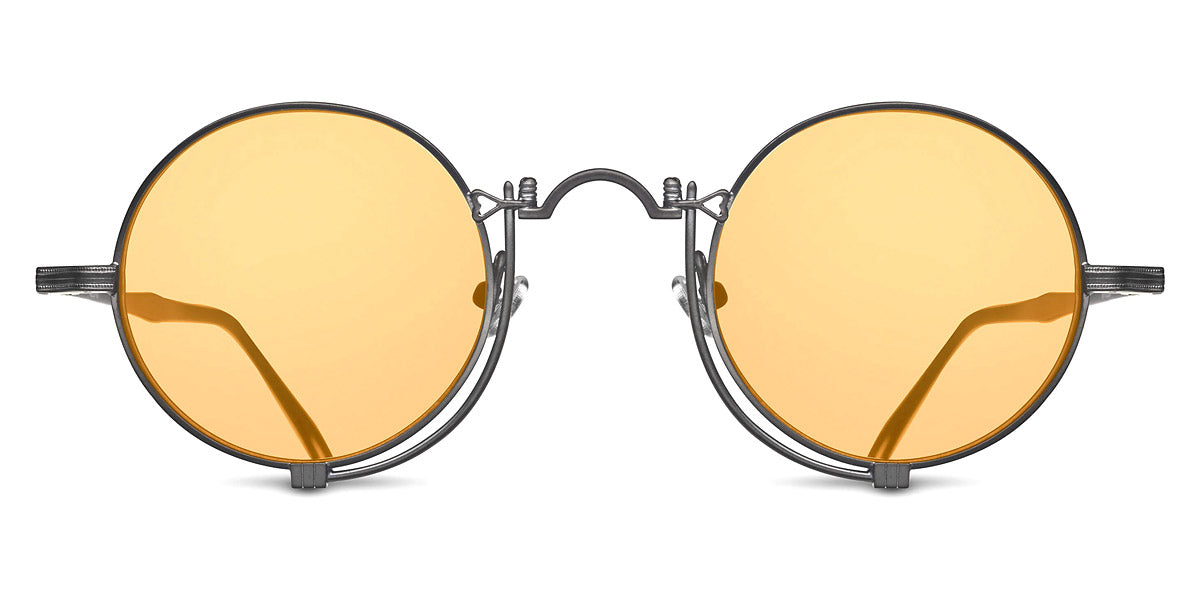 Matsuda® 10601H MTD 10601H Mt Blk Cf Orng Brn 45 - Matte Black / Café Orange Sunglasses