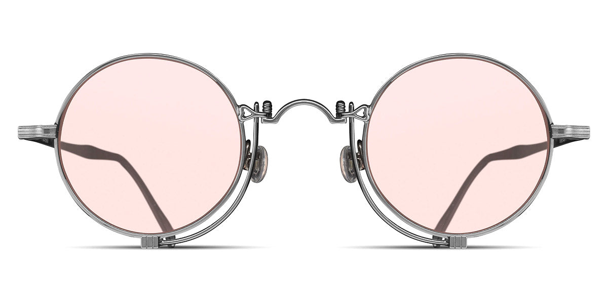 Matsuda® 10601H MTD 10601H Mt Blk Slvr Mrr Brn 45 - Ruthenium / Café Pink Sunglasses
