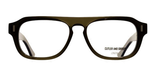 Cutler and Gross® CG1319 CG OP 1319 OLIVE GREEN 55 - Olive Green Eyeglasses