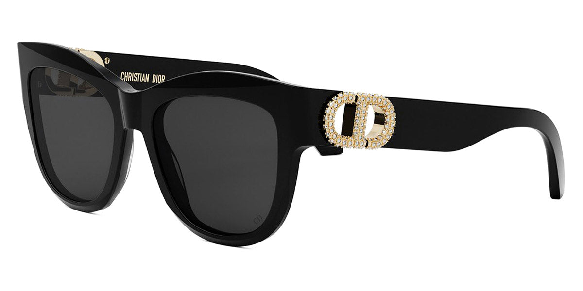 Dior® 30MONTAIGNE B4I - Shiny Black/Lenses Smoke Organic Sunglasses