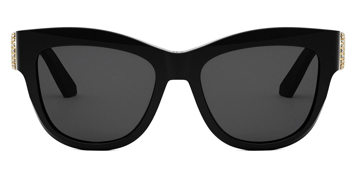 Dior® 30MONTAIGNE B4I - Shiny Black/Lenses Smoke Organic Sunglasses