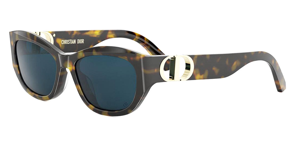 Dior® 30MONTAIGNE B5U - 20B0 Shiny Havana with Blue Sunglasses