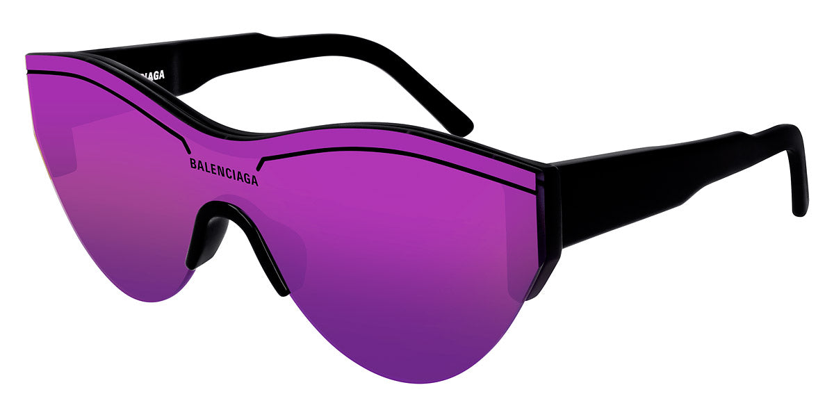 Balenciaga® BB0004S BB0004S 002 99 - Black / Pink Mirrored Sunglasses