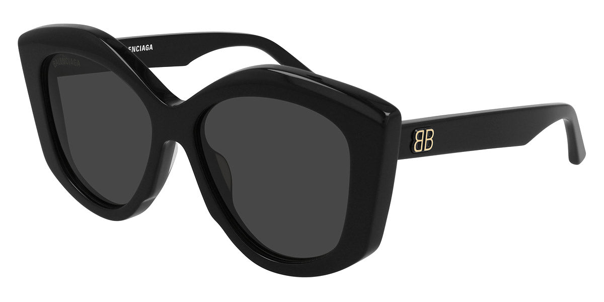 Balenciaga® BB0126S BB0126S 001 56 - Black / Gray Sunglasses