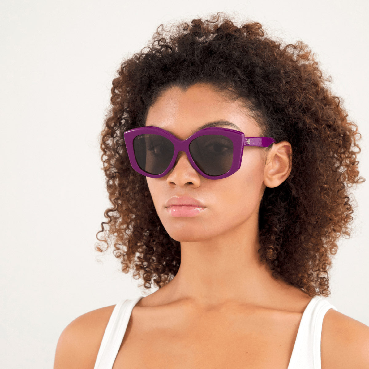 Balenciaga® BB0126S BB0126S 004 56 - Violet / Green Sunglasses