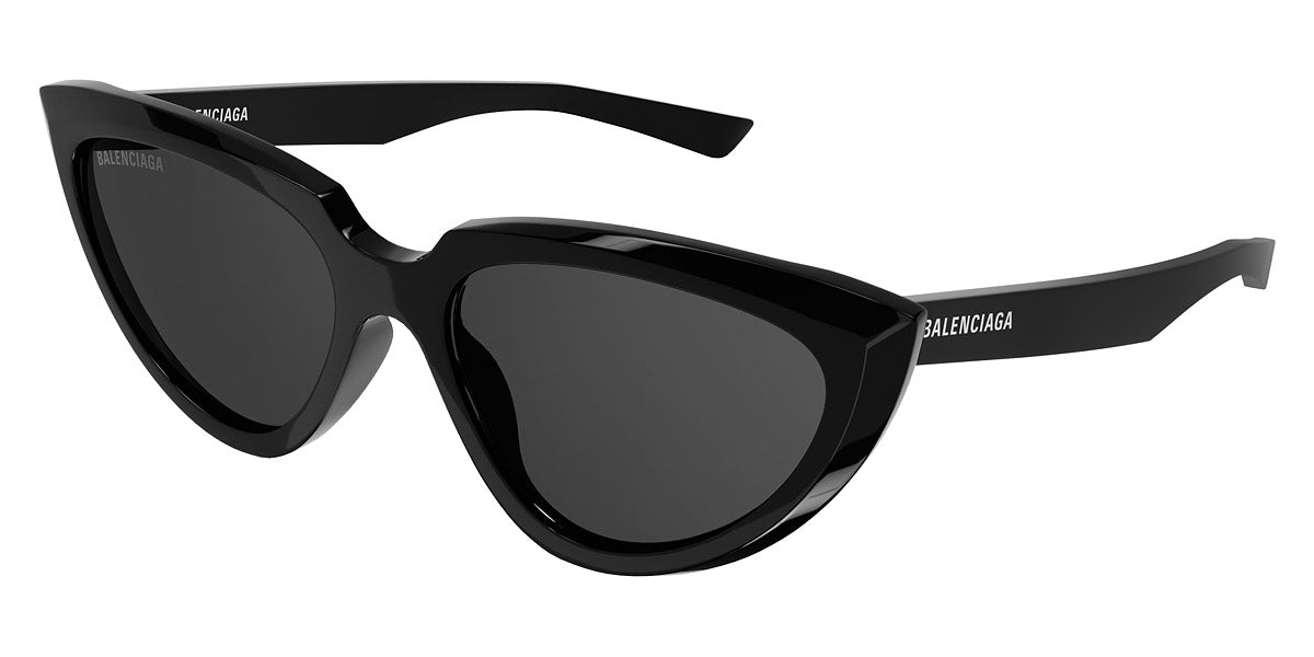 Balenciaga® BB0182S BB0182S 001 55 - Black / Gray Sunglasses