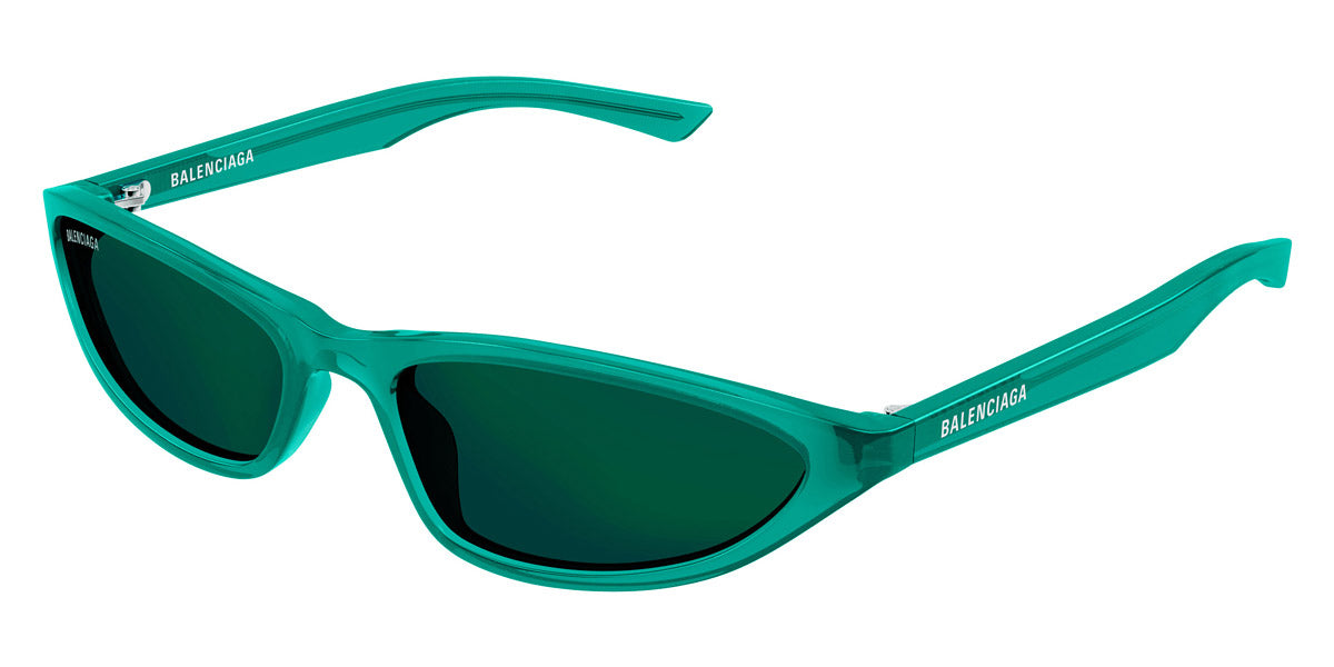Balenciaga® BB0402S BL BB0402S 005 59 - Green / Green Lenses Sunglasses