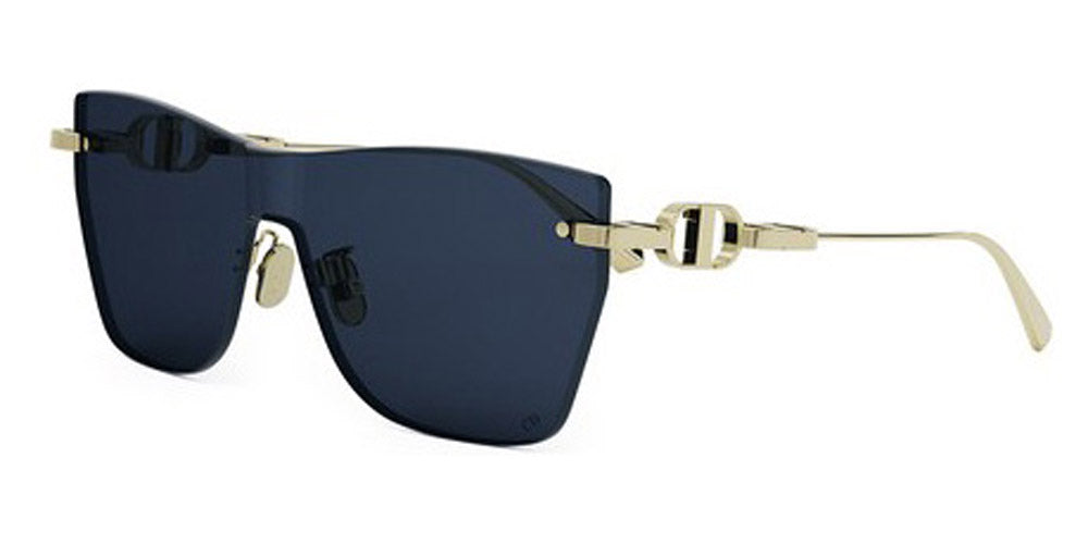 Dior® CD CHAIN M3U - B0B0 Shiny Light Nickeltin / Blue Sunglasses