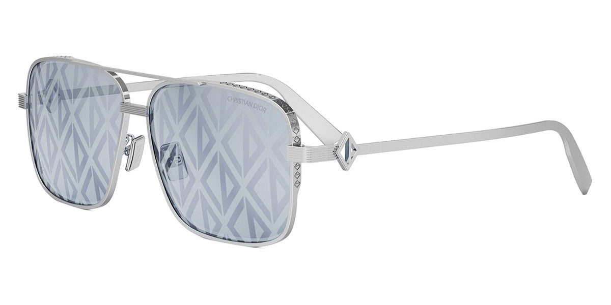Dior® CD DIAMOND S9F CD CD DIAMOND S9F F0I4 60 - F0I4 Shiny Silver / Blue Photocromic Sunglasses
