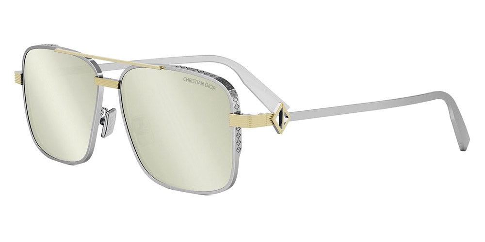 Dior® CD DIAMOND S9U CD CD DIAMOND S9U F2A5 58 - F2A5 Shiny Palladium / Smoke Mirror Sunglasses