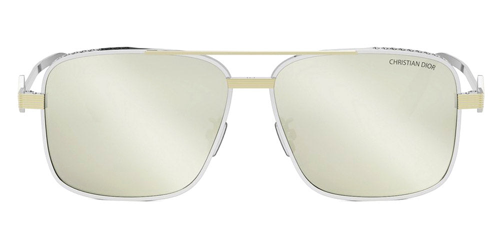 Dior® CD DIAMOND S9U CD CD DIAMOND S9U F2A5 58 - F2A5 Shiny Palladium / Smoke Mirror Sunglasses