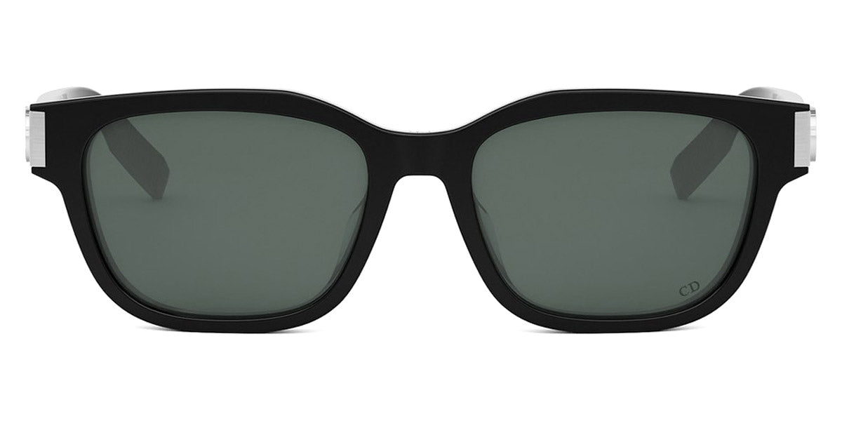 Dior® CD ICON S1F - 13C0 Shiny Black / Green Sunglasses