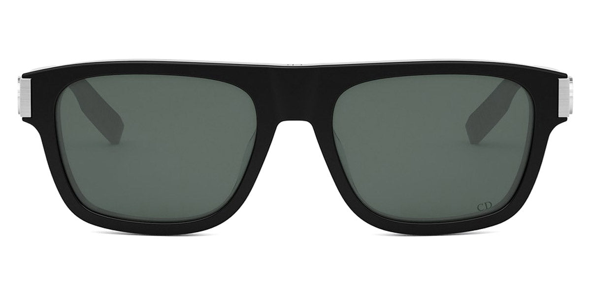 Dior® CD ICON S3F - 13C0 Shiny Black / Green  Sunglasses