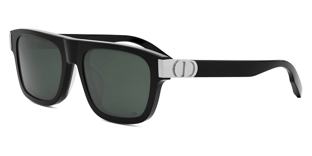 Dior® CD ICON S3F - 13C0 Shiny Black / Green  Sunglasses