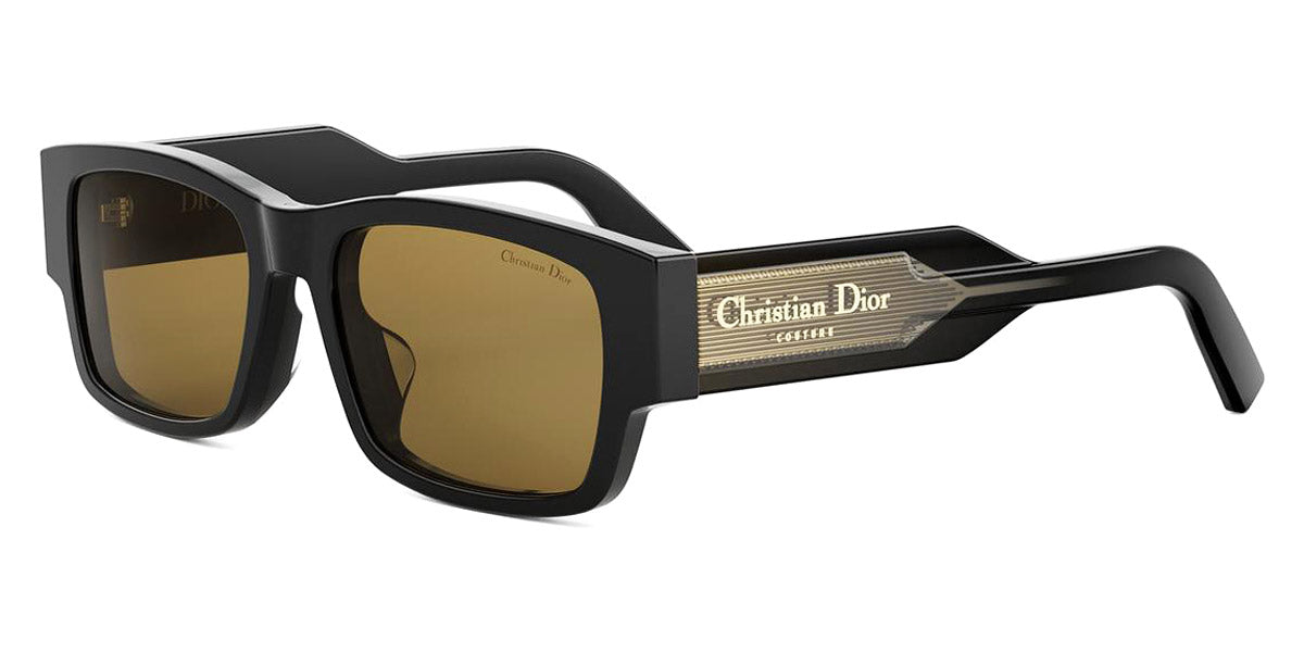 Dior® CHRISTIAN DIOR LABEL S1F CD CHRISTIAN DIOR LABEL S1F 13H0 56 - 13H0 Shiny Black / Yellow Sunglasses