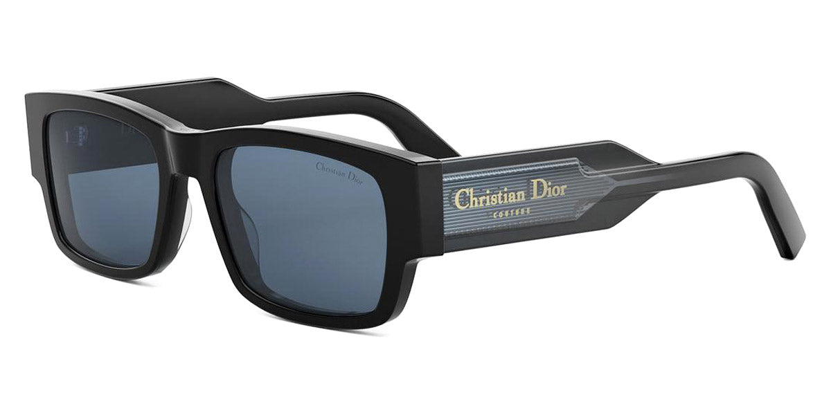 Dior® CHRISTIAN DIOR LABEL S1I CD CHRISTIAN DIOR LABEL S1I 13B0 54 - 13B0 Shiny Black / Blue Sunglasses