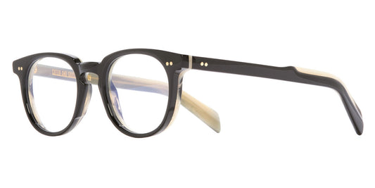 Cutler And Gross® CGOPGR0947 CG CGOPGR0947 001 Black On Horn 47 - Black On Horn Eyeglasses