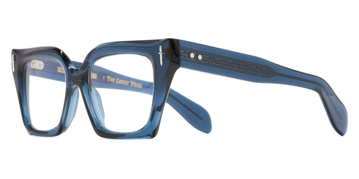 Cutler And Gross® GFOP01252 CG GFOP01252 003 Deep Blue 52 - Deep Blue Eyeglasses