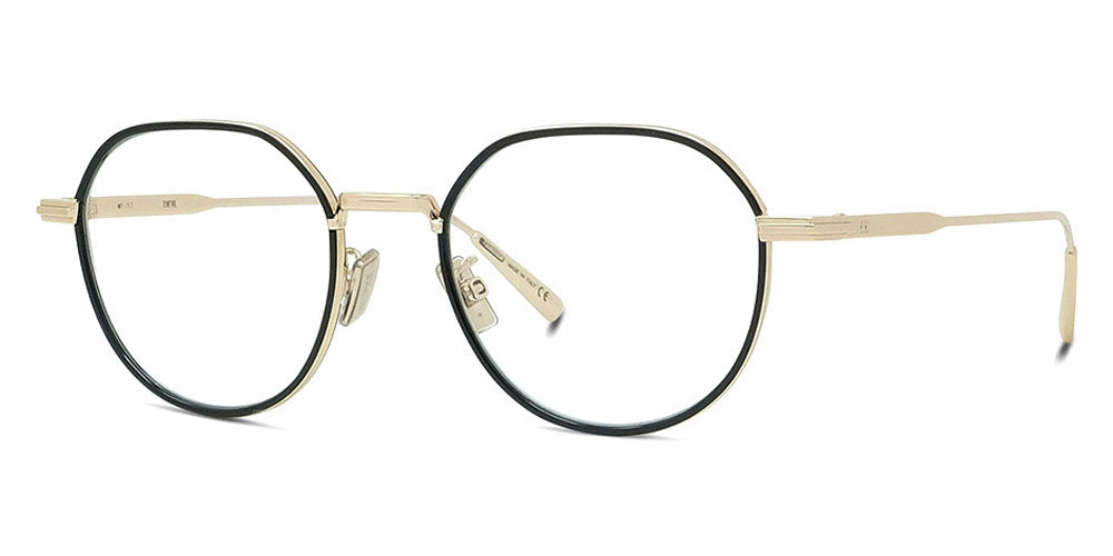 Dior® DIORBLACKSUITO R3U CD DIORBLACKSUITO R3U B400 49 - B400 Shiny Light Nickeltin Eyeglasses