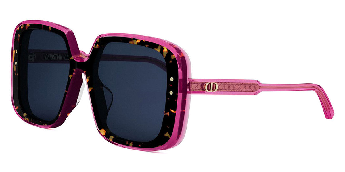 Dior® DIORHIGHLIGHT S3F - Shiny Havana/Lenses Blue Organic 24B0 Sunglasses