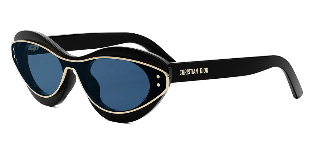 Dior® DIORMETEOR B1I CD DIORMETEOR B1I 10B0 00 - 10B0 Shiny Black / Blue Sunglasses
