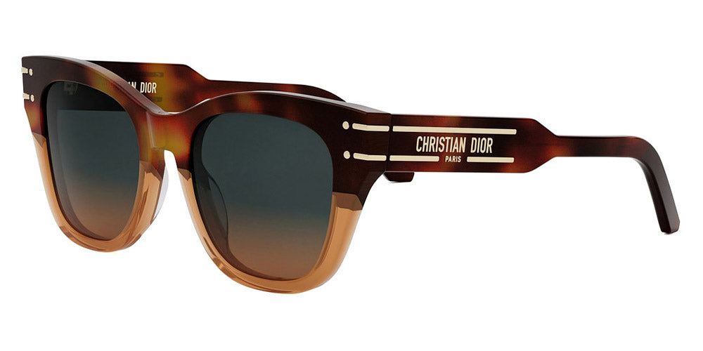 Dior® DIORSIGNATURE B4I CD DIORSIGNATURE B4I 25F2 52 - 25F2 Shiny Red Havana / Gradient Brown Sunglasses