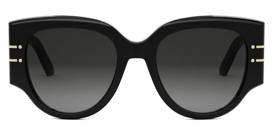 Dior® DIORSIGNATURE R2I - 10A1 Shiny Black with Grey Gradient Sunglasses