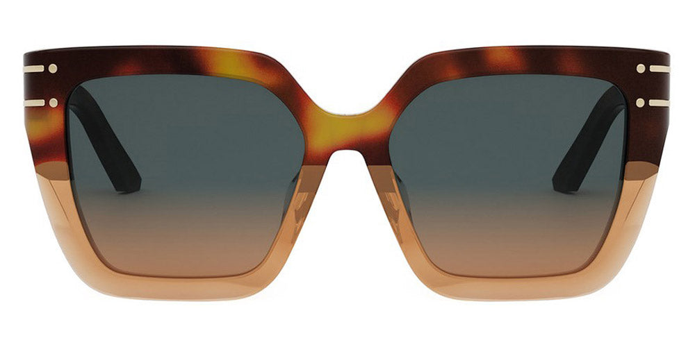 Dior® Diorsignature S10F - 25F2 Shiny Red Havana / Gradient Brown Sunglasses
