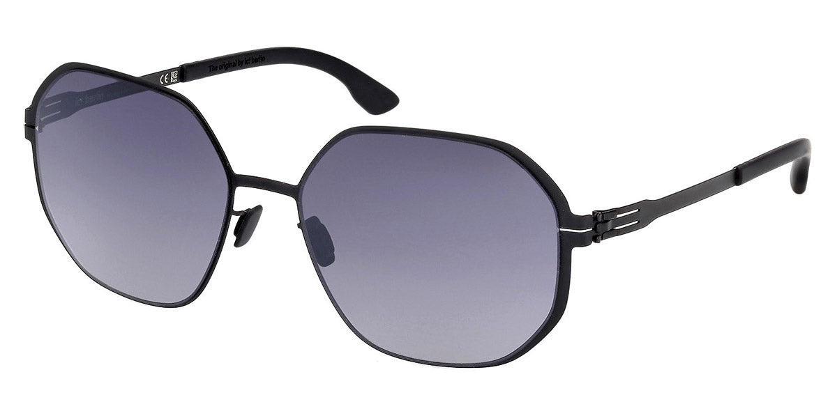 Ic! Berlin® Dominica ICB IC0060 02B 59 - Matte Black / Gradient Smoke Sunglasses