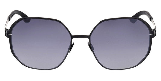 Ic! Berlin® Dominica ICB IC0060 02B 59 - Matte Black / Gradient Smoke Sunglasses