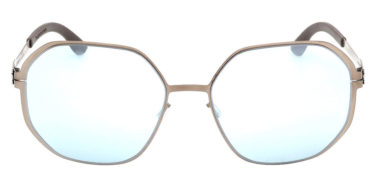 Ic! Berlin® Dominica ICB IC0060 35X 59 - Matte Sandblasted Light Bronze / Blue Mirror Sunglasses