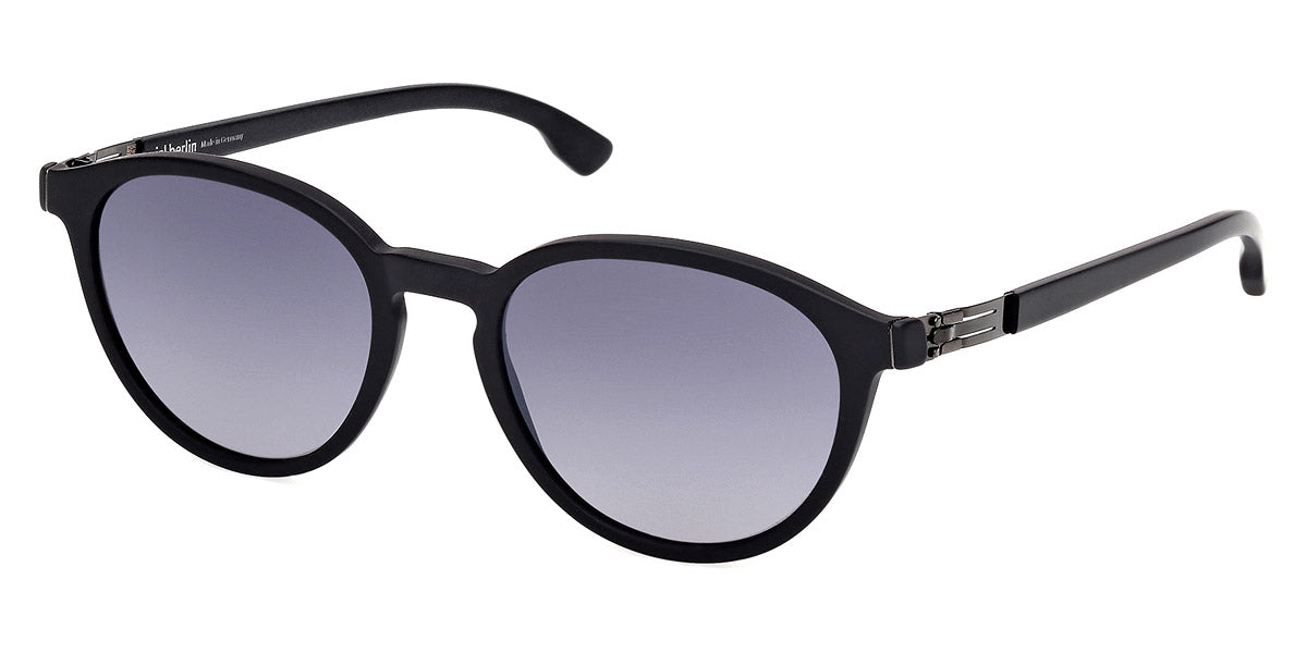 Ic! Berlin® Cassius ICB IC0064 02B 52 - Matte Black / Gradient Smoke Sunglasses