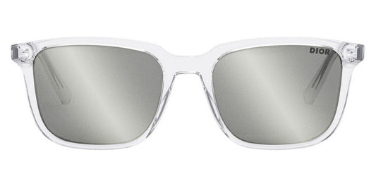 Dior® InDior S1I BioAcetate - 85A4 Matte Crystal / Smoke Mirror Sunglasses