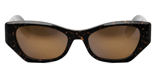 Dior® LADY 95.22 B1I - Shiny Dark Havana/Lenses Brown Mirror Organic 20F5 Sunglasses