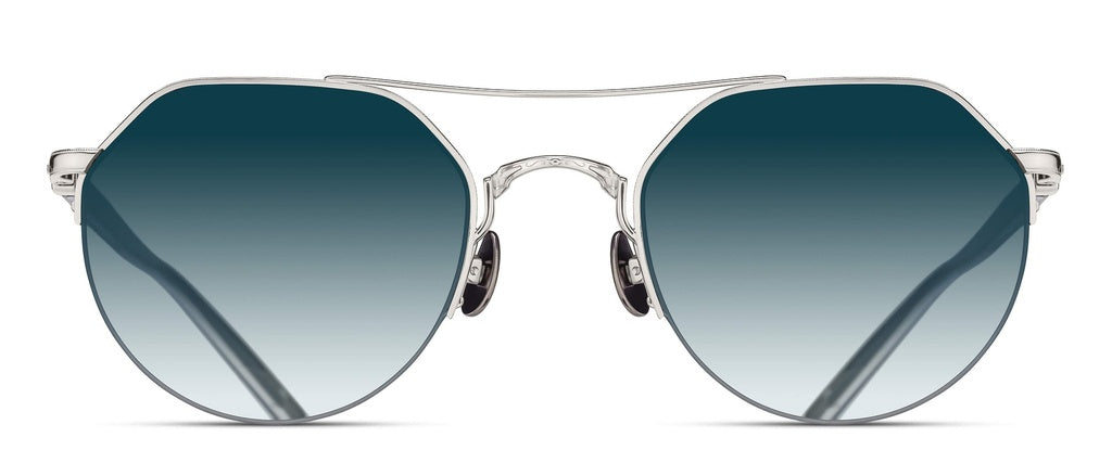 Matsuda® M3141 MTD M3141 Palladium White/Blue Gradient 50 - Palladium White/Blue Gradient Sunglasses
