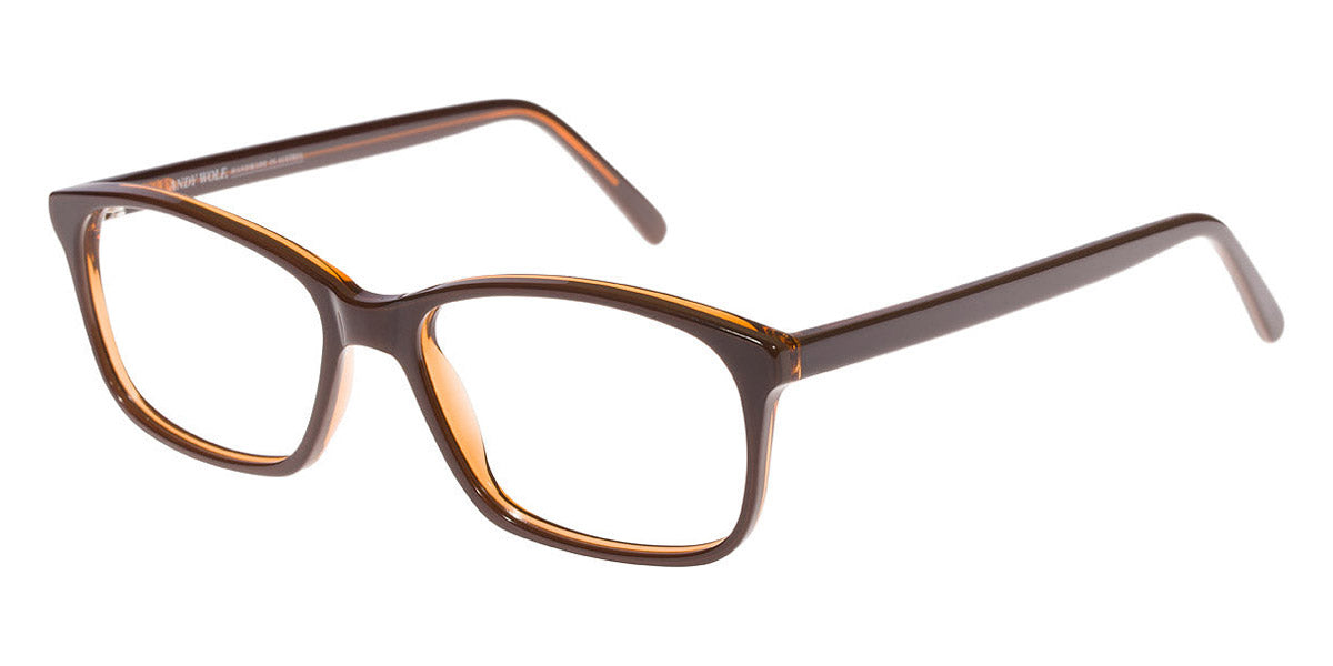 Andy Wolf® 4480 AW 4480 N 54 - Brown/Orange N Eyeglasses