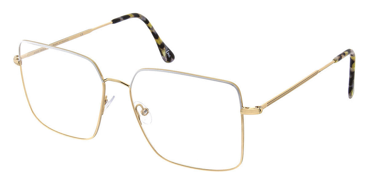Andy Wolf® 4746 AW 4746 M 58 - Gold/White M Eyeglasses